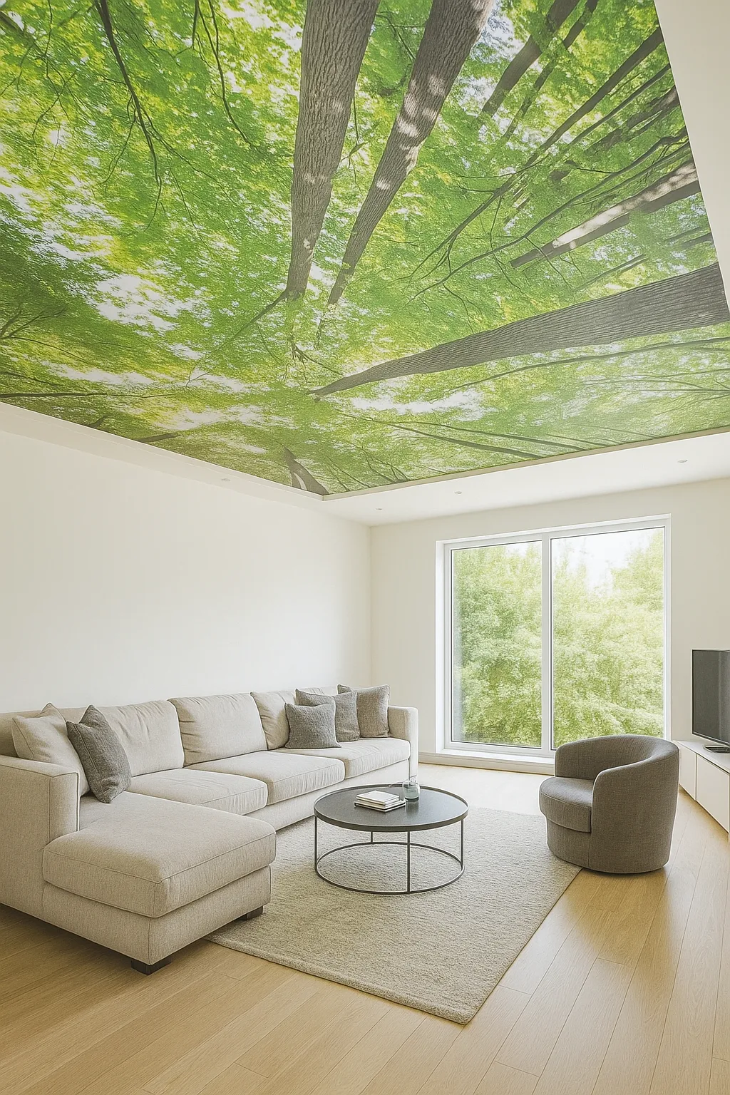 Washington, DC - Nature-Inspired Forest Printed Ceiling